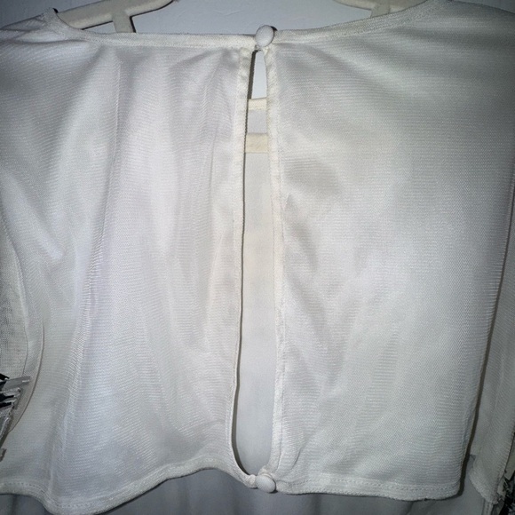 Worn once - ASOS Silver Sequin Long Sleeve Party Disco Dance Dress - Picture 8 of 12